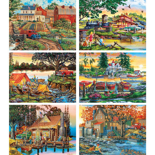Set of 6: William Kreutz 300 Large Piece Jigsaw Puzzles