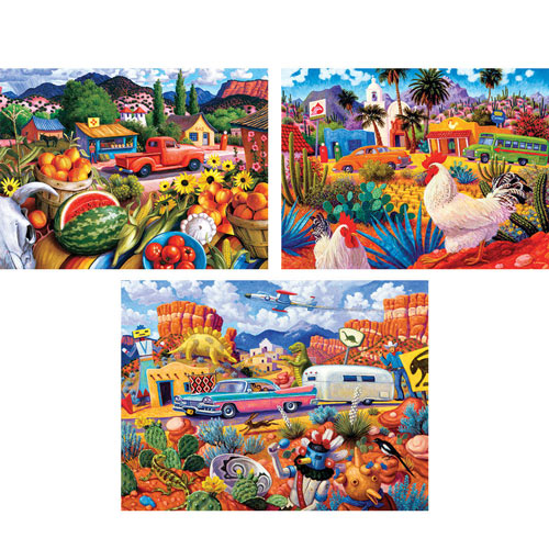 Set of 3: Steven Morath 550 Piece Jigsaw Puzzles