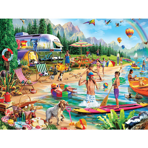 Day at the Lake 300 Large Piece Jigsaw Puzzle