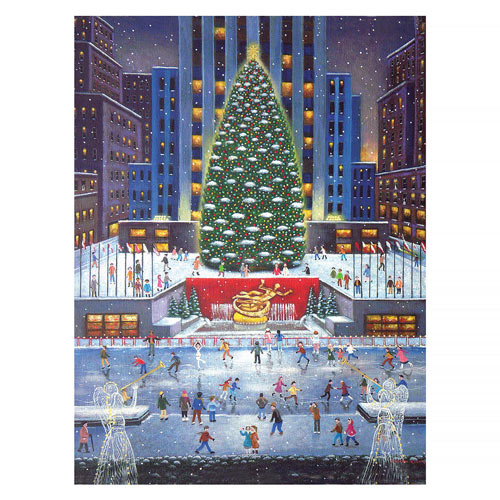 Flurries At Rockefeller Center 300 Large Piece Jigsaw Puzzle