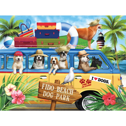 Fido Beach 300 Large Piece Jigsaw Puzzle