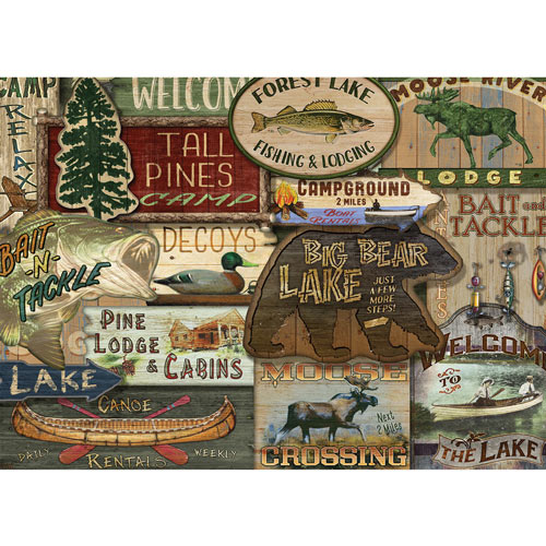 Lodge Signs 1000 Piece Jigsaw Puzzle