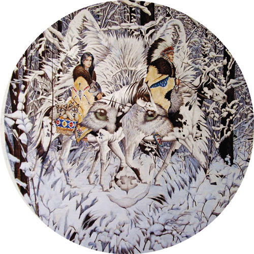 Keeper of the Wolf 1000 Piece Round Jigsaw Puzzle