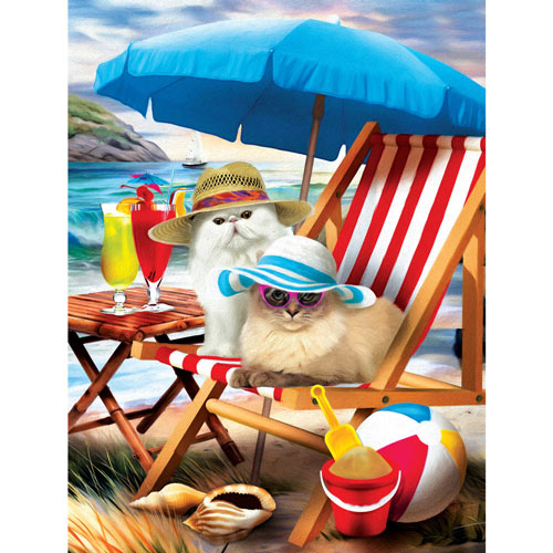Beach Cats 300 Large Piece Jigsaw Puzzle