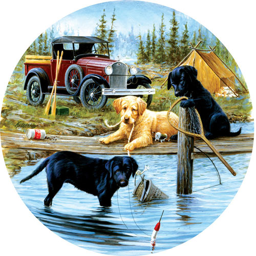 Camping Trip 500 Piece Round Jigsaw Puzzle