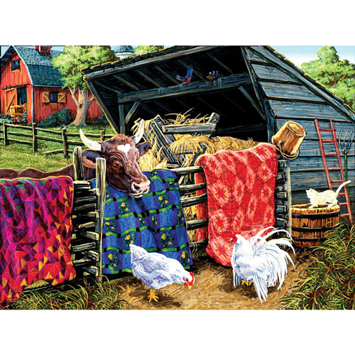 Quilt Cow 300 Large Piece Jigsaw Puzzle