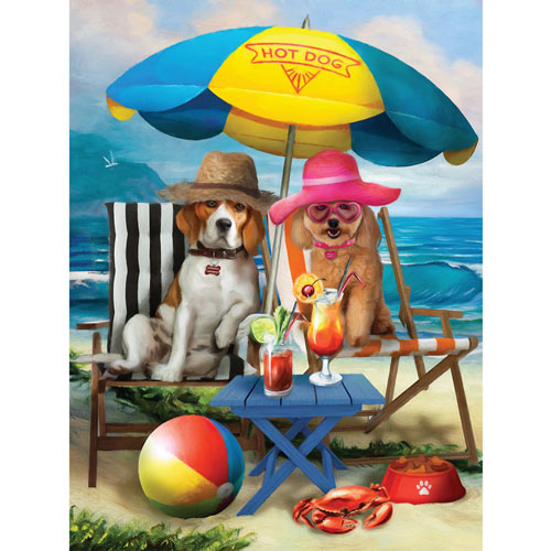 Beach Dogs 300 Large Piece Jigsaw Puzzle