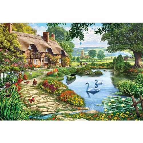 Cottage by the Lake 1000 Piece Jigsaw Puzzle