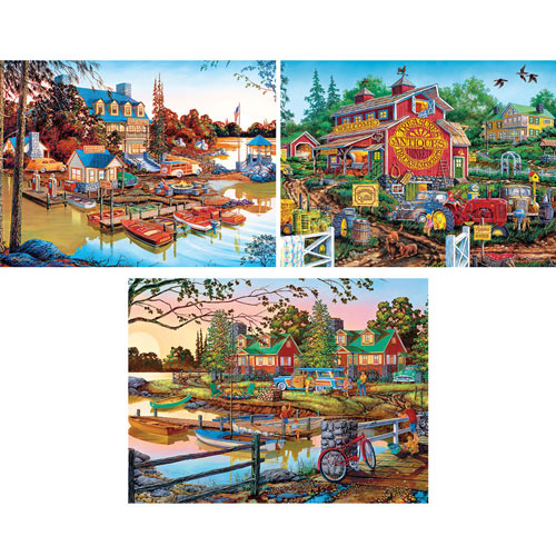 Set of 3: William Kreutz 550 Piece Jigsaw Puzzles