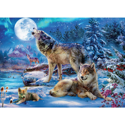 Winter Wolf Family 1000 Piece Jigsaw Puzzle