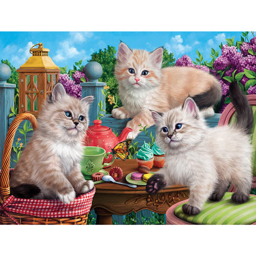 Kittens Tea Party 500 Piece Jigsaw Puzzle