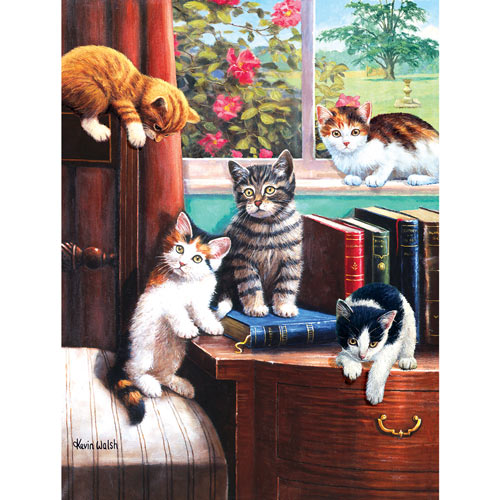 Playtime in the Study 500 Piece Jigsaw Puzzle