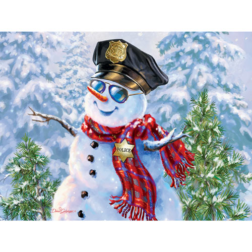 Snowman Police 300 Large Piece Jigsaw Puzzle