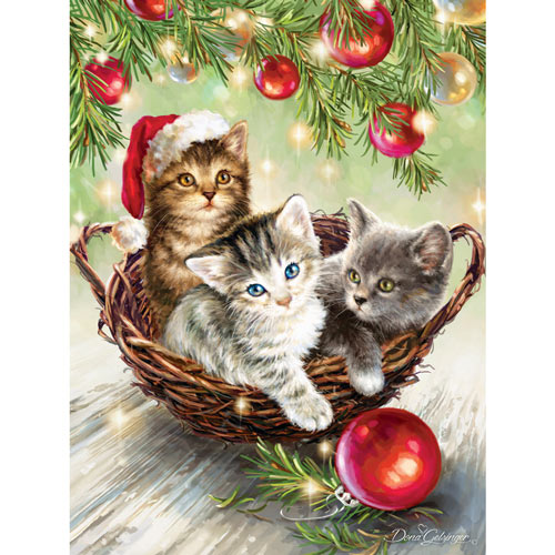 Christmas Kittens 300 Large Piece Jigsaw Puzzle