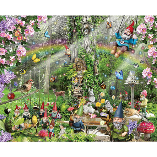 Gnomes Playground 300 Large Piece Jigsaw Puzzle