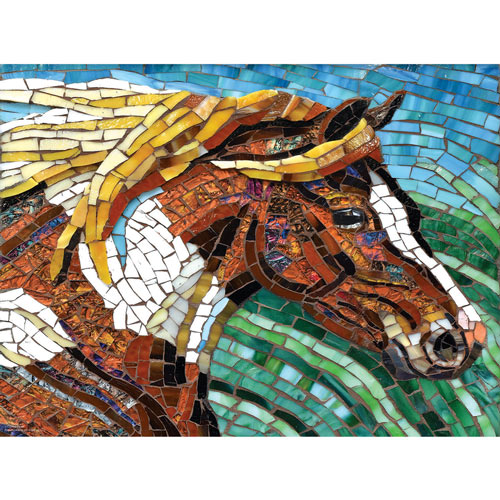 Stained Glass Horse 1000 Piece Jigsaw Puzzle