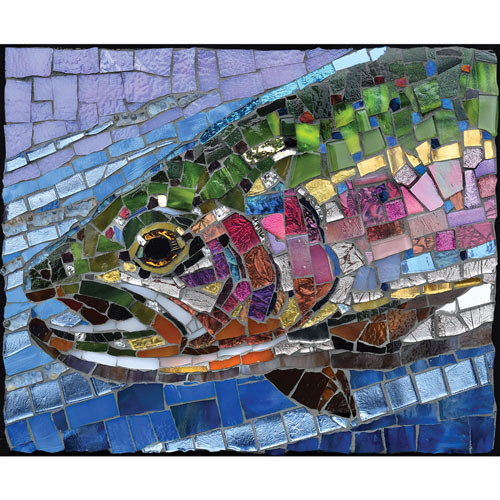 Stained Glass Trout 1000 Piece Jigsaw Puzzle