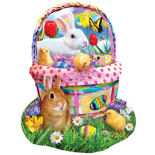Easter Basket 1000 Piece Shaped Jigsaw Puzzle