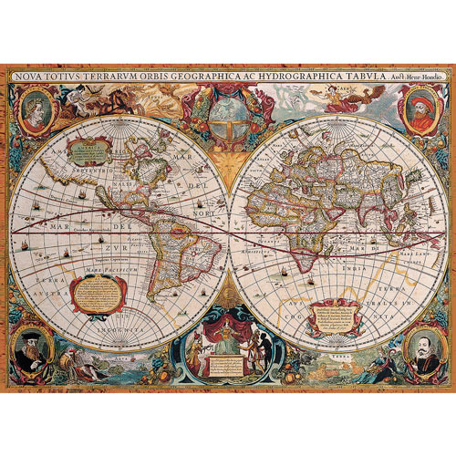 Antique World Map 1000 Piece Jigsaw Puzzle
