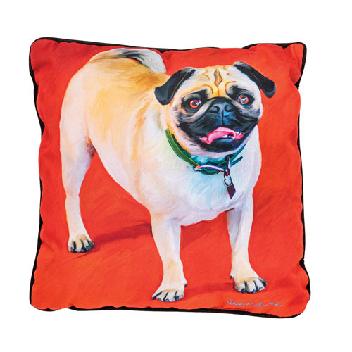 Large Dog Pillow - Pug