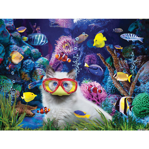 Kitten In A Fish Tank 300 Large Piece Jigsaw Puzzle