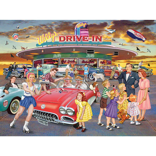 Willy's Drive-In At Sunset 550 Piece Jigsaw Puzzle