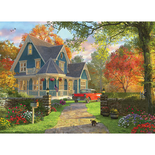 Blue Country House 1000 Piece Jigsaw Puzzle