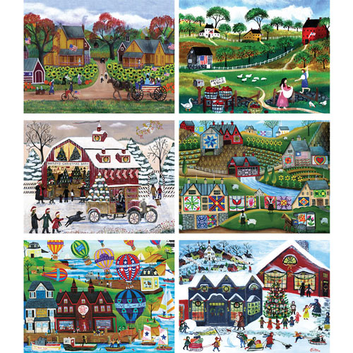 Set of 6: Cheryl Bartley 1000 Piece Jigsaw Puzzles