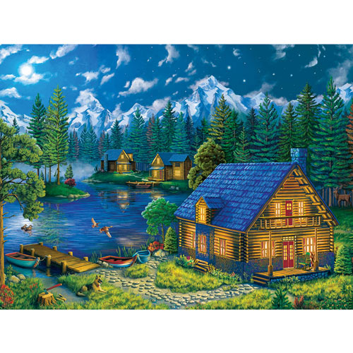 Forest Cabin 500 Piece Jigsaw Puzzle