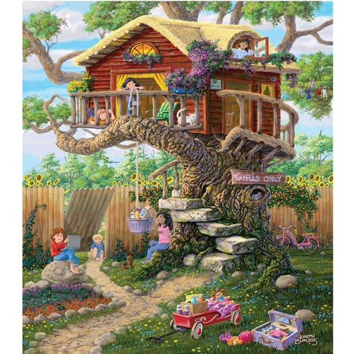 Girl's Clubhouse 300 Large Piece Jigsaw Puzzle