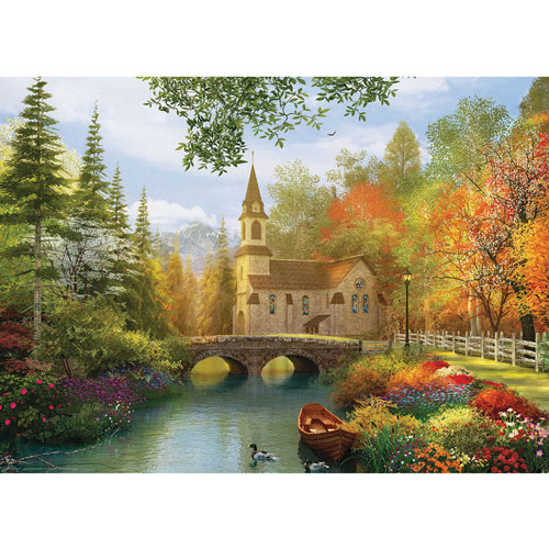 Autumn Church 1000 Piece Jigsaw Puzzle