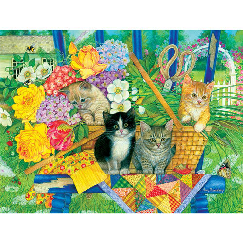 Bouquet Kittens 300 Large Piece Jigsaw Puzzle