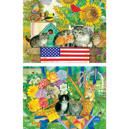 Set of 2: Kittens 300 Large Piece Jigsaw Puzzles