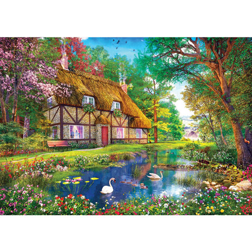 Summer Thatched Home 1000 Piece Jigsaw Puzzle