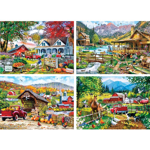 Set of 4: Richard MacNeil 1000 piece Jigsaw Puzzles