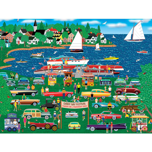 Classic Car Boat Show 500 Piece Jigsaw Puzzle