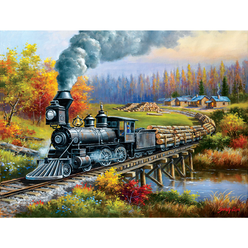 Logging Camp Run 300 Large Piece Jigsaw Puzzle