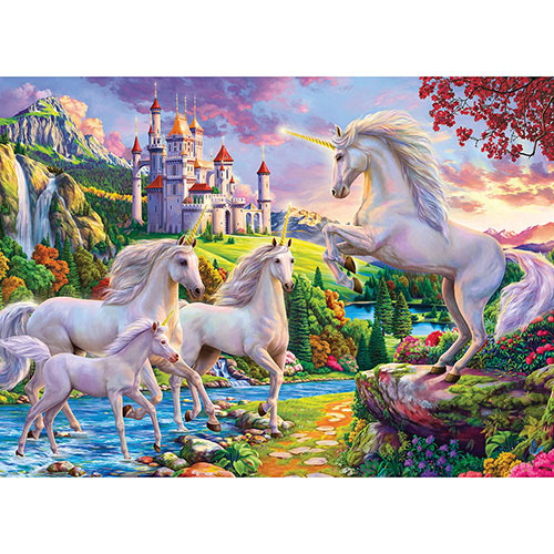 Unicorns & Castle 1000 Piece Jigsaw Puzzle