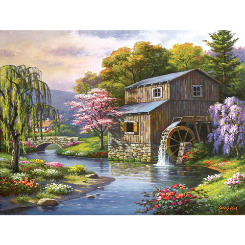 Spring At The Mill 300 Large Piece Jigsaw Puzzle