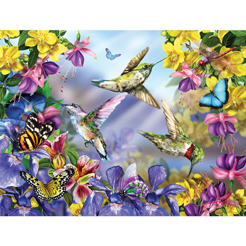 Hummingbirds And Butterflies 300 Large Piece Jigsaw Puzzle