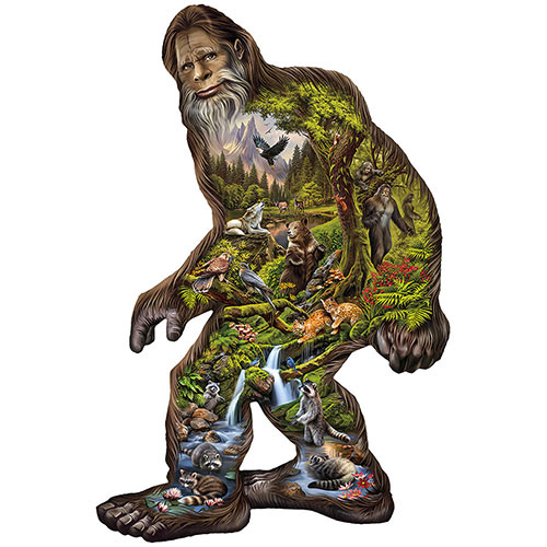 Out Of The Forest Yeti 850 Piece Shaped Jigsaw Puzzle