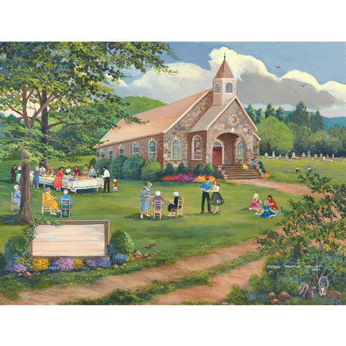 Sunday Dinner On The Grounds 300 Large Piece Jigsaw Puzzle