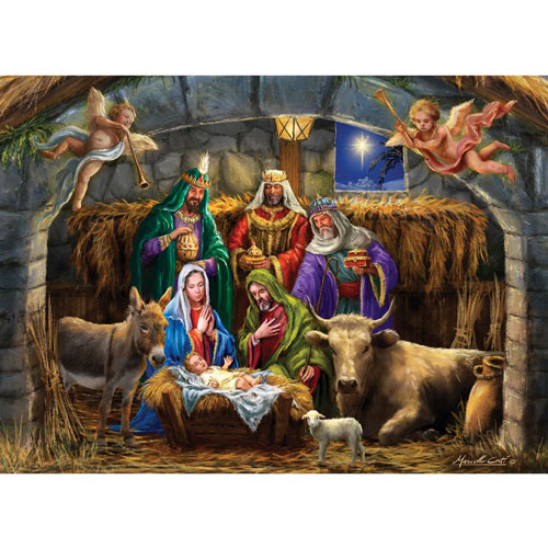 In The Manger 1000 Piece Jigsaw Puzzle