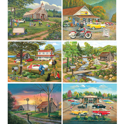 Set of 6: Peggy Knight 300 Large Piece Jigsaw Puzzles