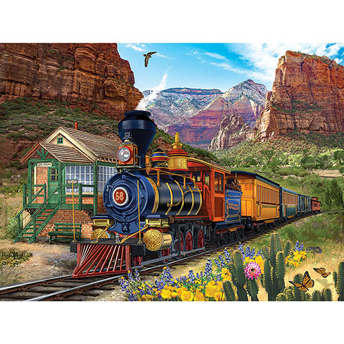 Stopping At Dry Gulch 300 Large Piece Jigsaw Puzzle