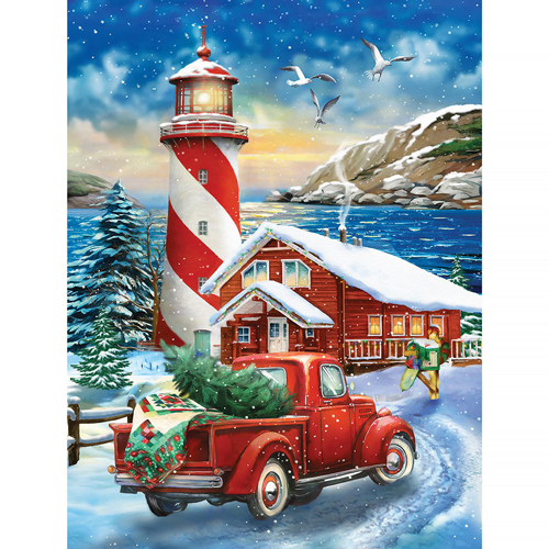A Winter Lighthouse 500 Piece Jigsaw Puzzle