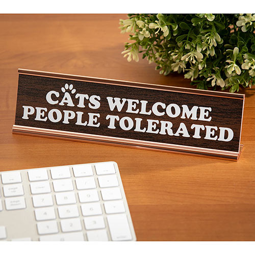 Cats Welcome Deskplate