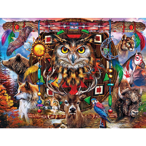 Animal Totems 300 Large Piece Jigsaw Puzzle