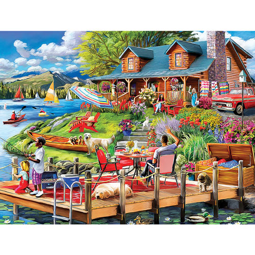 Summer At The Cabin 550 Piece Jigsaw Puzzle