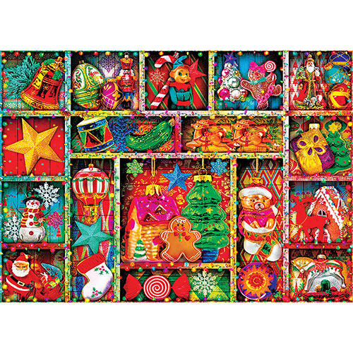 Christmas Ornaments 500 Piece Glitter Jigsaw Puzzle